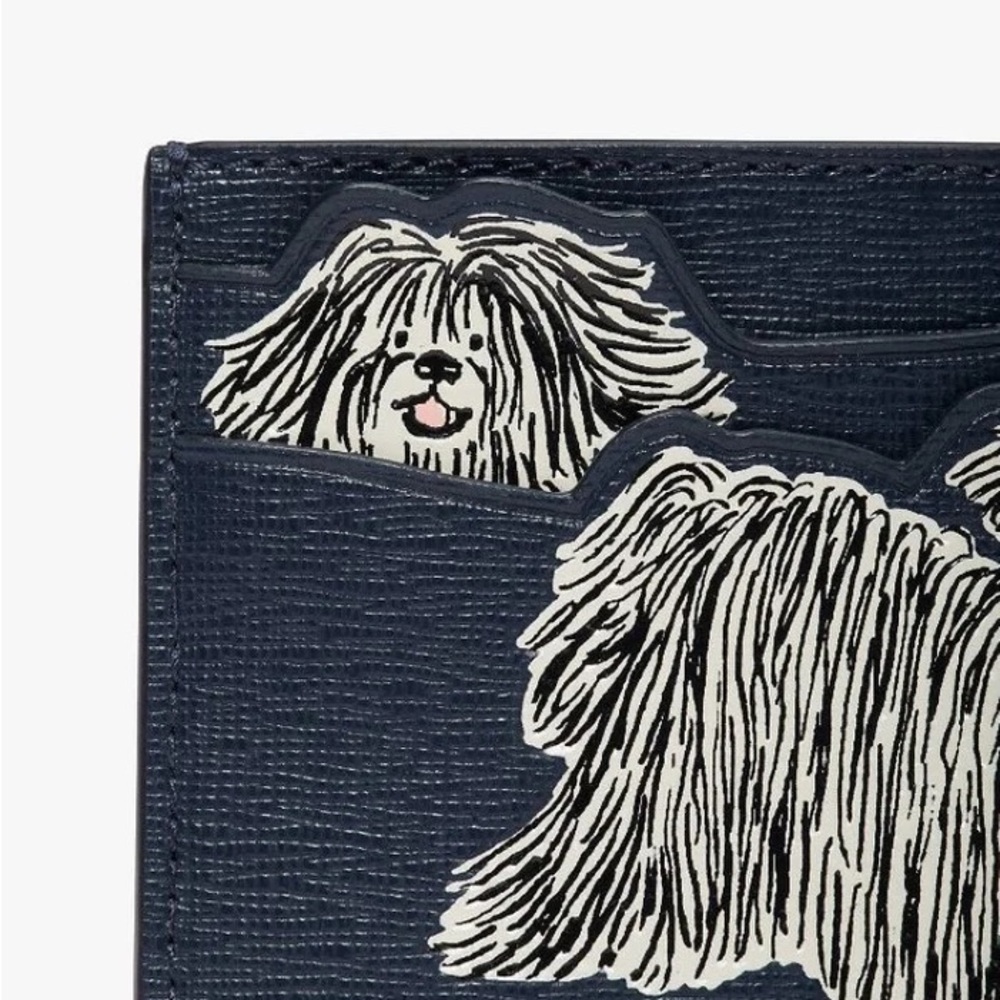 Kate Spade Shaggy Dog Saffiano Leather Card Holder NWT - Picture 6 of 7